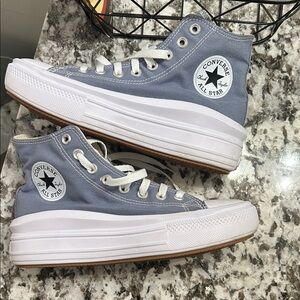 Converse Women's High-Top Sneakers - Gray and White